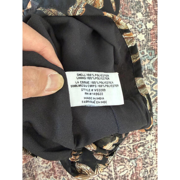 Walter Baker XS Black Floral Long Sleeve Sheer Blouse - Picture 8 of 8